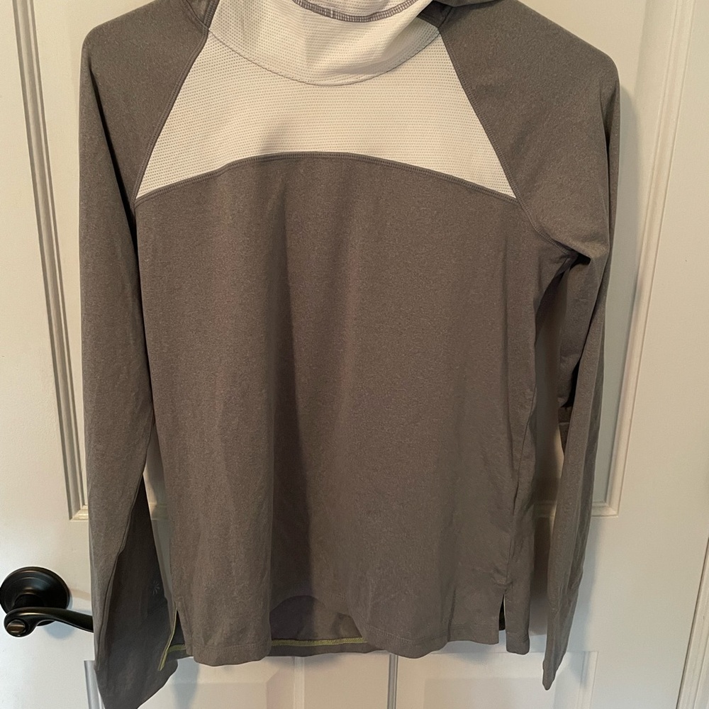 Athleta girl grey and white sweatshirt